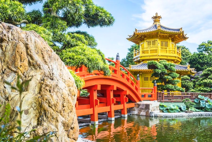 Thiền viện còn nằm liền kề với khu vườn Nam Liên mô phỏng cảnh quan Trung Hoa