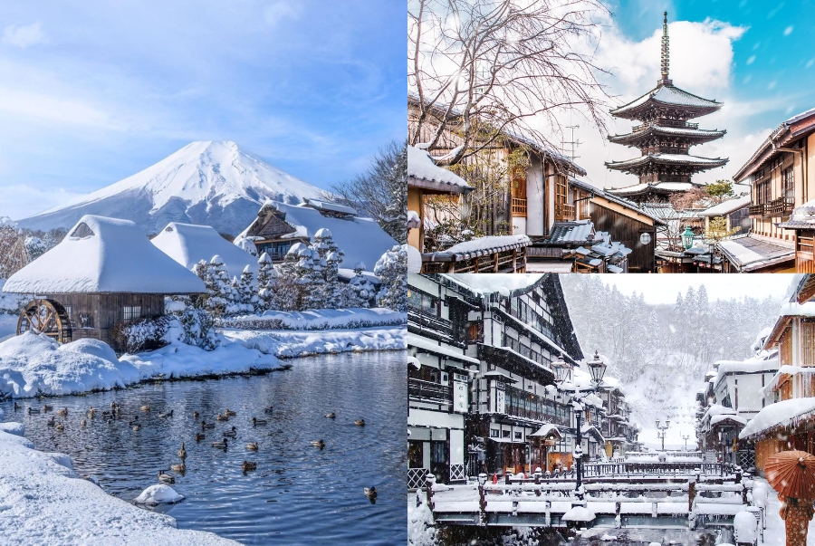 Mùa đông tại xứ sở hoa anh đào luôn mang đến du khách những khung cảnh tuyết rơi thơ mộng