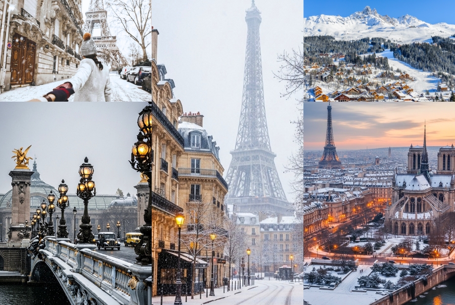 Vẻ đẹp lãng mạn của nước Pháp trong những ngày tuyết trắng