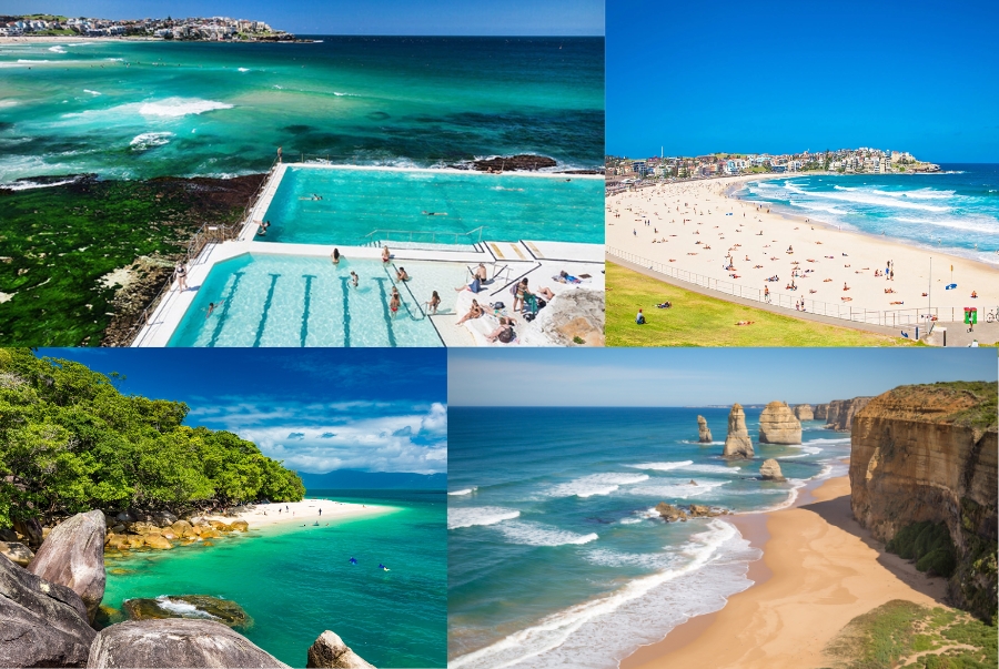 Vào mùa Tết là thời điểm lý tưởng để du khách đắm mình trong khung cảnh biển xanh của nước Úc