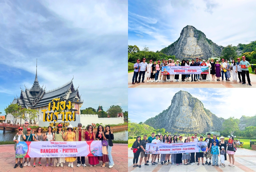 Tour du lịch Thái Lan Bangkok - Pattaya của Top Ten Travel được khởi hành thường xuyên với lịch trình đa dạng