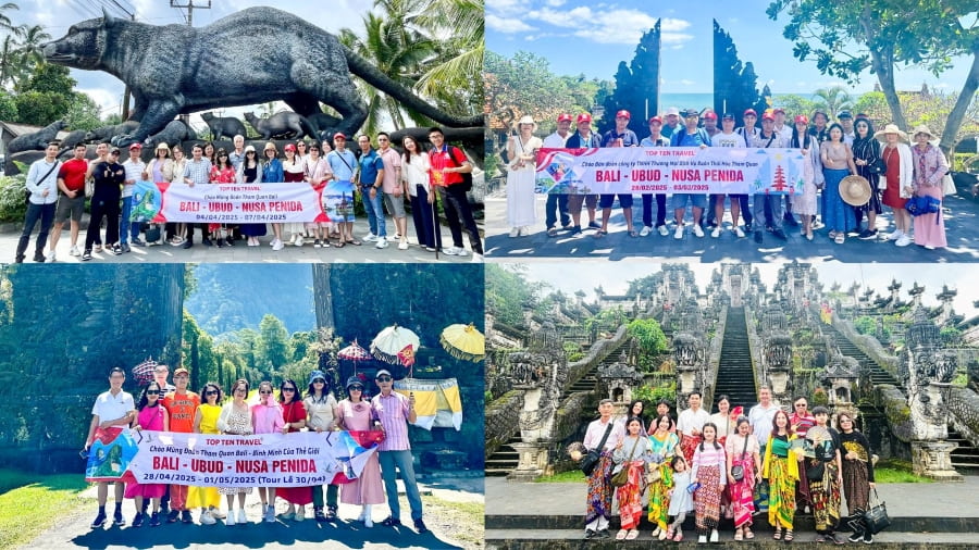 Những vị khách đã tin tưởng lựa chọn các tour du lịch Bali hấp dẫn tại nhà Top Ten Travel