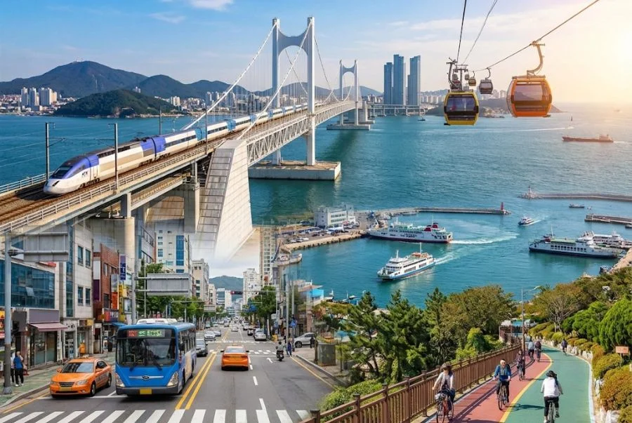 Một số các hình thức di chuyển tại Busan mà du khách có thể lựa chọn