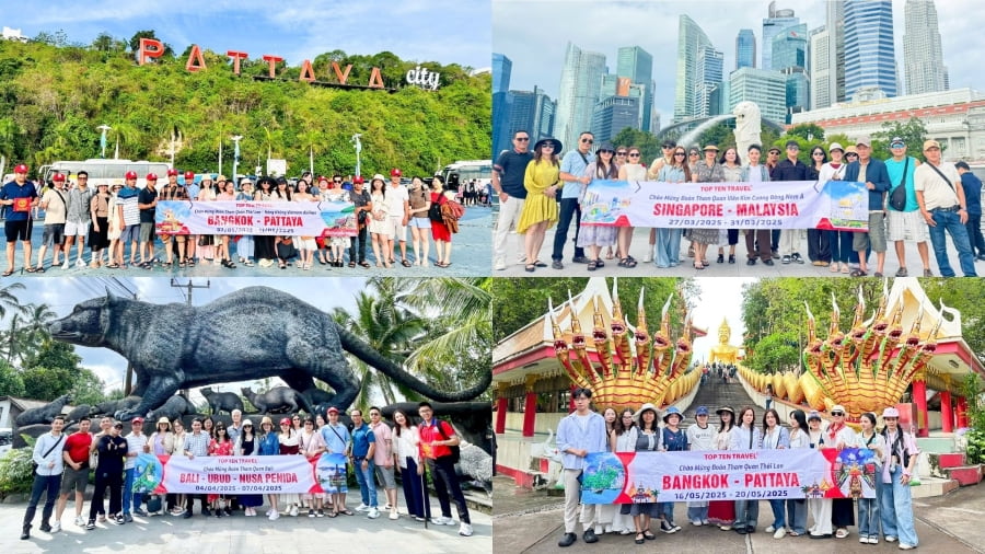 Những vị khách đã tin tưởng lựa chọn các tour du lịch Đông Nam Á tại nhà Top Ten Travel