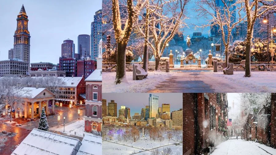 Mùa đông tại Boston mang vẻ đẹp rất đặc trưng của vùng Đông Bắc Mỹ