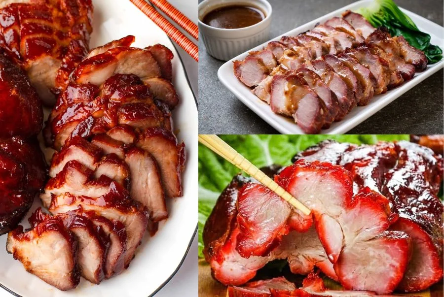 1 phần xá xíu đạt chuẩn sẽ có sắc đỏ nâu óng ánh, lớp thịt mềm mọng và hương thơm dịu nhẹ của mật ong 