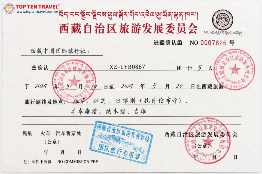 Tibet Travel Permit là giấy phép cần thiết đối với du khách quốc tế khi đến Tây Tạng