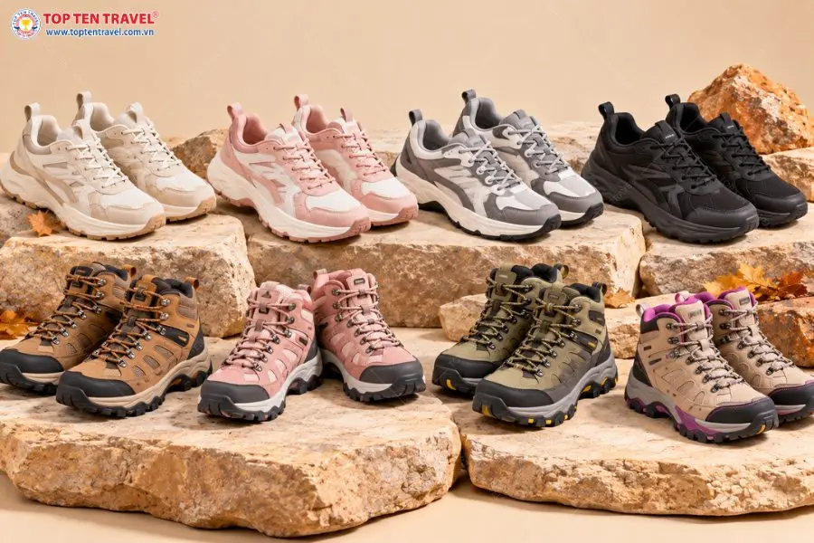 Các mẫu giày sneaker và giày trekking phù hợp khi du lịch Tây Tạng