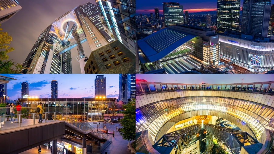 Bước vào Khu Umeda, bạn sẽ cảm nhận ngay nhịp sống sôi động và hiện đại của Osaka