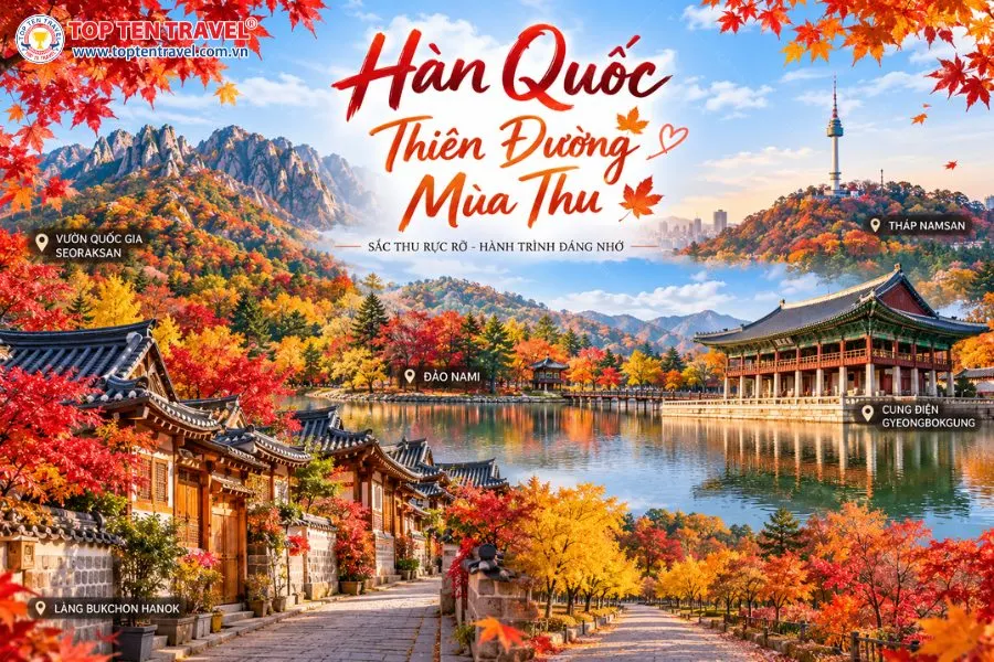Hàn Quốc sở hữu vô số các địa điểm du lịch mùa thu đẹp