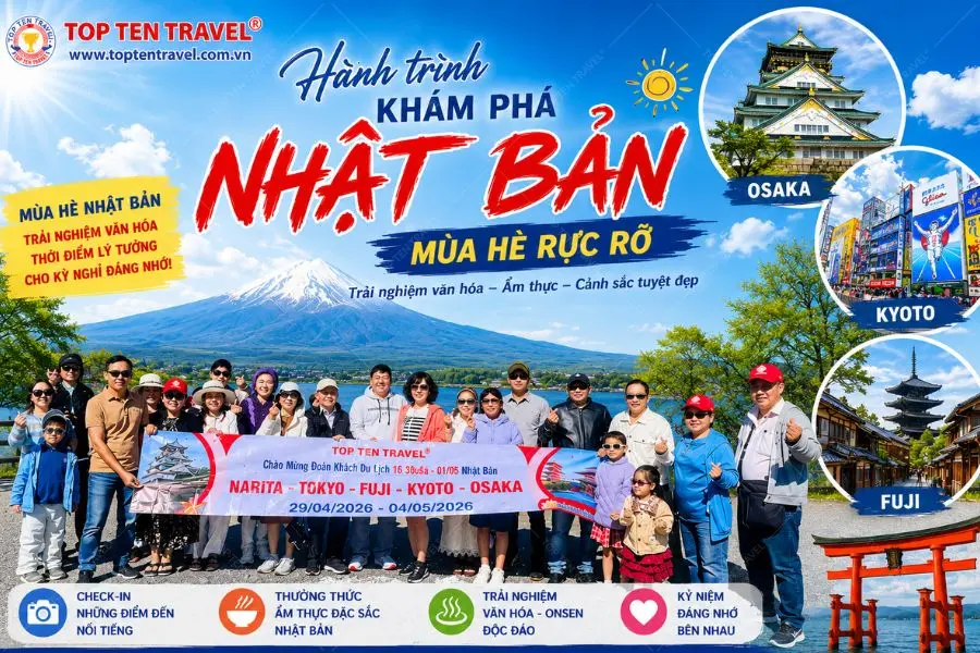Mùa hè là thời điểm lý tưởng được nhiều người lựa chọn khi đi du lịch Nhật Bản