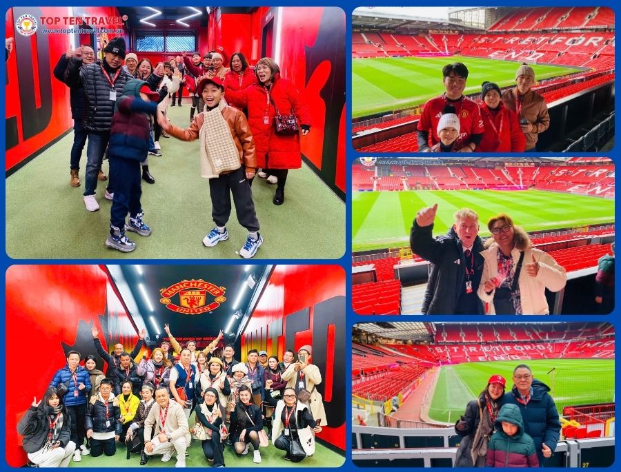 Đoàn khách Top ten Travel đến thăm Sân vận động Old Trafford, nơi được mệnh danh là thánh địa của CLB Manchester United