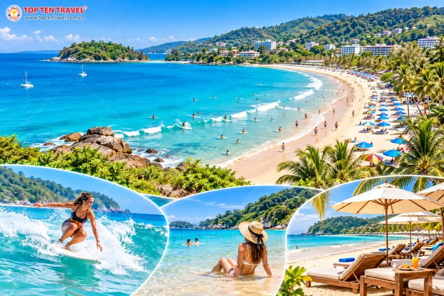 Bãi biển Kata là điểm đến lý tưởng để thư giãn, tắm biển và trải nghiệm các môn thể thao dưới nước
