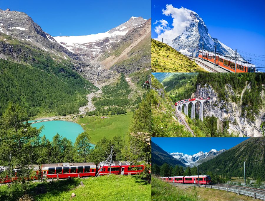 Glacier Express – Chuyến tàu du lịch nổi tiếng nối liền hai khu nghỉ dưỡng sang trọng Zermatt và St. Moritz
