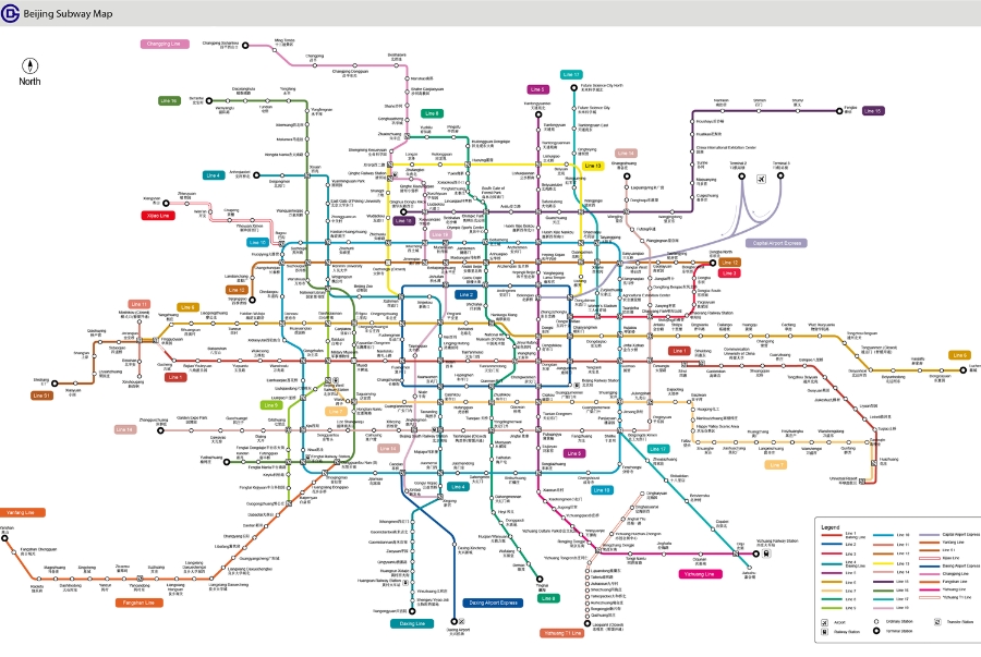Bản đồ tàu điện ngầm Bắc Kinh