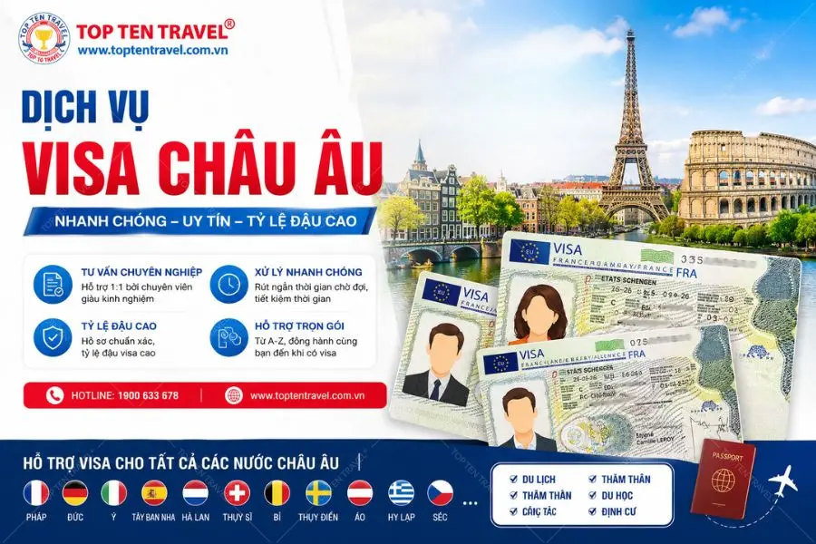 Visa Schengen là “tấm vé thông hành” cho hành trình khám phá Châu Âu
