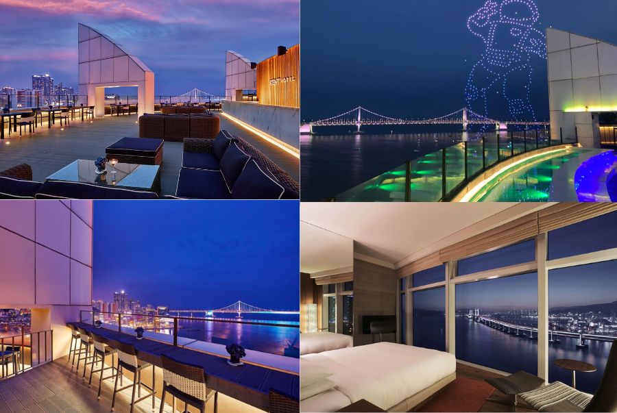 Khung cảnh tuyệt đẹp của Kent Hotel Gwangalli by Kensington về đêm