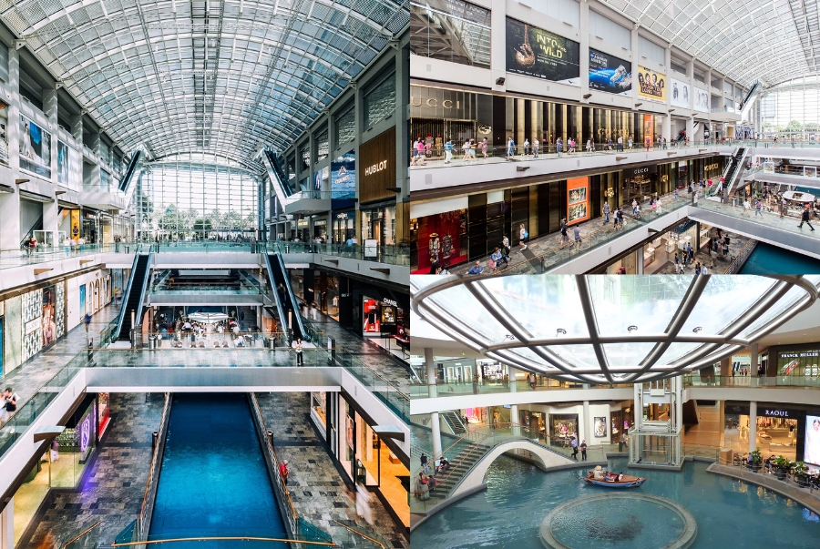 The Shoppes là khu mua sắm với không gian rộng lớn và kiến trúc hiện đại