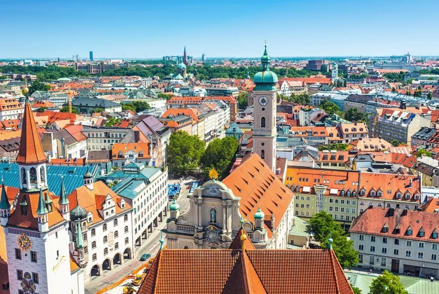 Toàn cảnh Munich khi nhìn từ trên cao mang vẻ đẹp yên bình