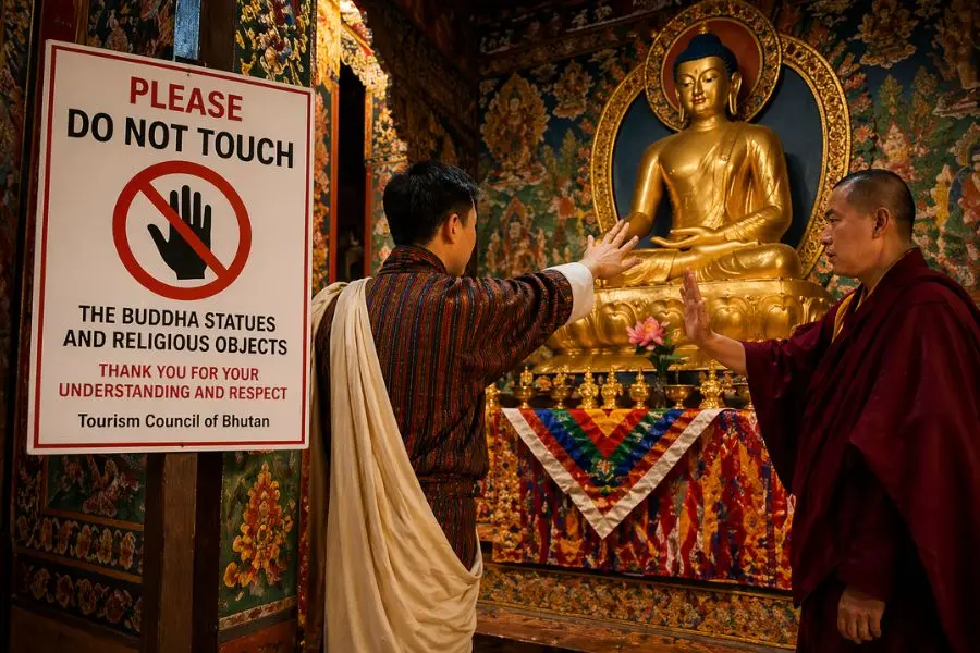 Đối với người dân Bhutan, tượng Phật và các hiện vật tôn giáo là hiện thân của sự thiêng liêng tuyệt đối