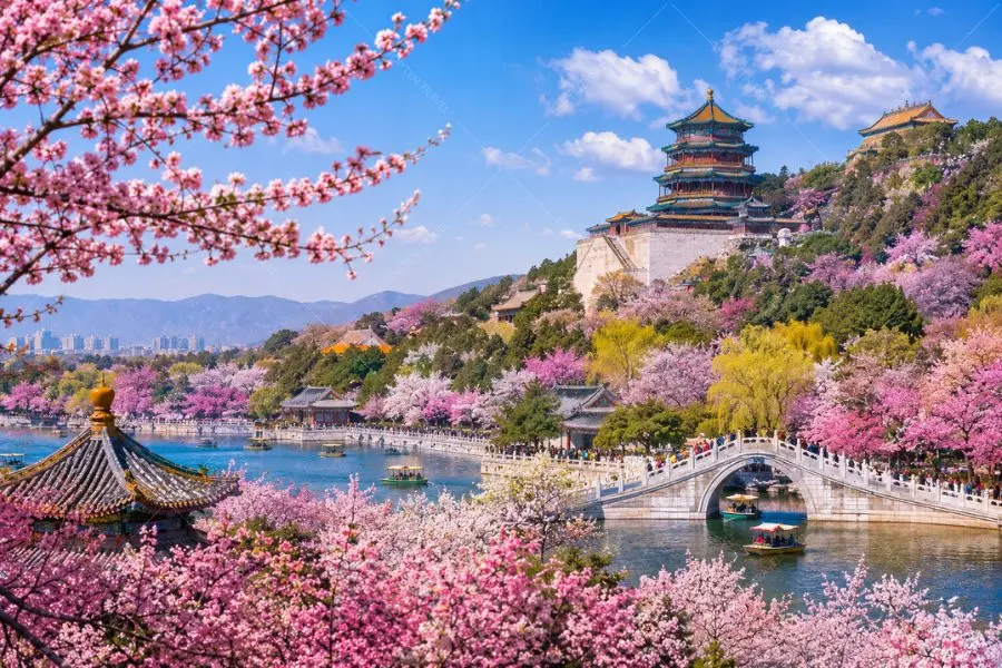 Bắc Kinh mùa xuân ngập tràn sắc hoa và không khí trong lành