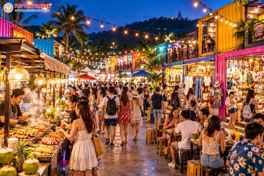 Khám phá không khí nhộn nhịp tại chợ đêm Chillva Market Phuket