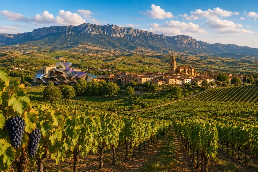 Khung cảnh vườn nho vô cùng rộng lớn tại Rioja