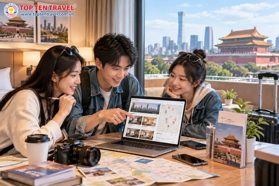 Việc tìm hiểu vị trí, mức giá và tiện nghi là bước quan trọng khi lựa chọn khách sạn tại Bắc Kinh