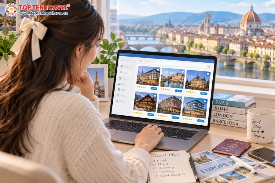 Tìm hiểu và so sánh khách sạn trước chuyến đi giúp du khách dễ dàng lựa chọn nơi lưu trú phù hợp.