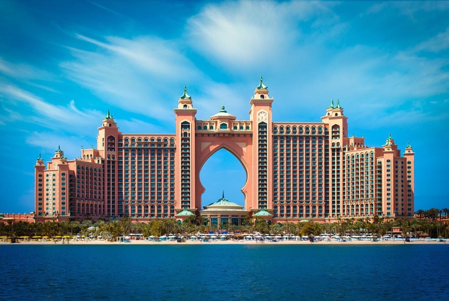 Khu nghỉ dưỡng Atlantis The Palm là một biểu tượng đặc trưng của đảo Cọ