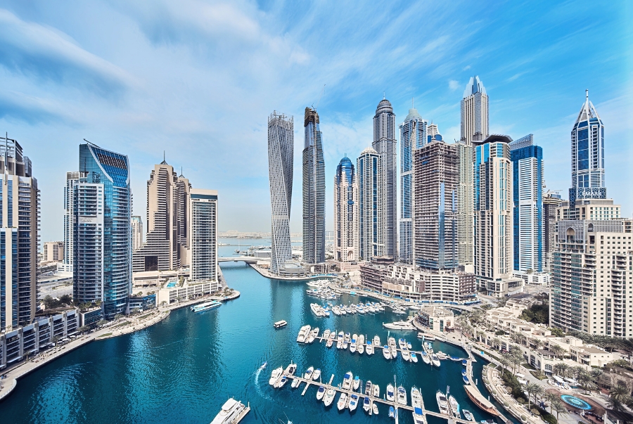 Dubai Marina được xem như một thành phố thu nhỏ tại khu vực ven biển