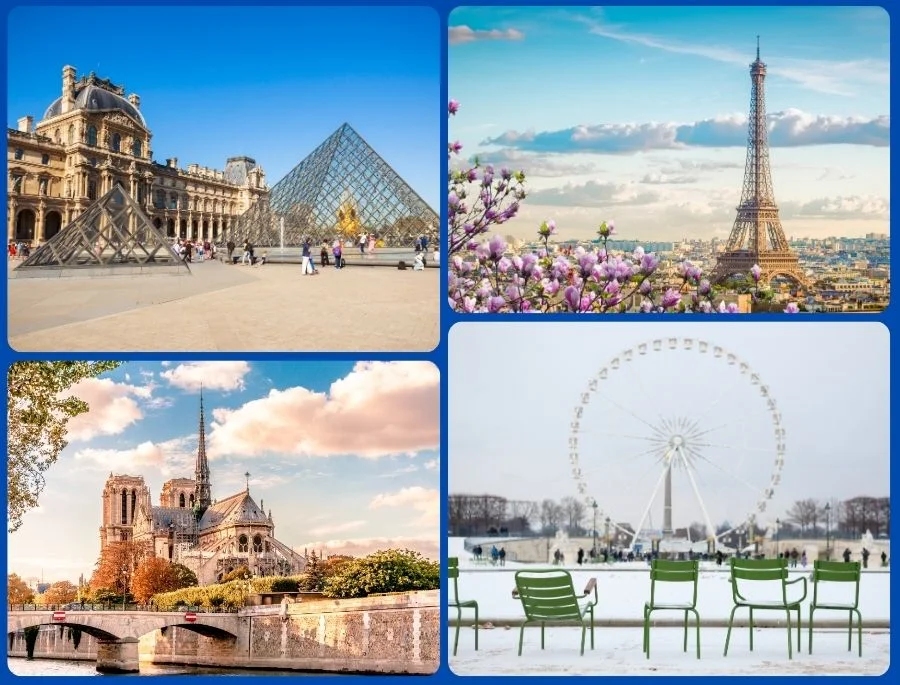 Khung cảnh thành phố Paris qua 4 mùa xuân, hạ, thu, đông