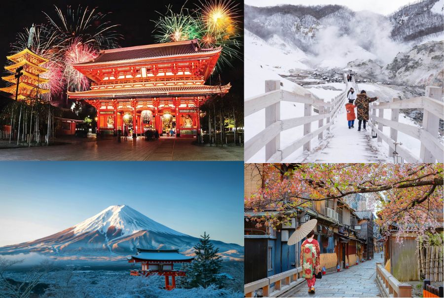 Một số các địa điểm nổi bật của du lịch Nhật Bản ngày tết
