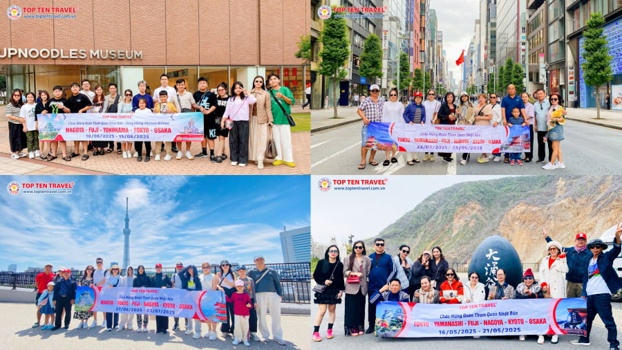 Các vị khách đã tin tưởng lựa chọn những tour du lịch Nhật Bản tại nhà Top Ten Travel