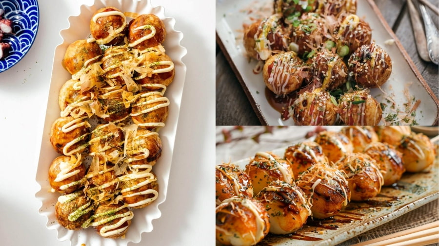 Takoyaki là món bánh bạch tuộc nướng trứ danh, biểu tượng ẩm thực đường phố của Osaka