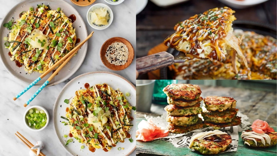 Okonomiyaki, thường được gọi là "bánh xèo kiểu Nhật", là một món ăn đường phố phổ biến tại Osaka