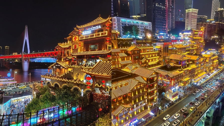 Hồng Nhai Động (Hongyadong) là một quần thể kiến trúc độc đáo bậc nhất Trùng Khánh