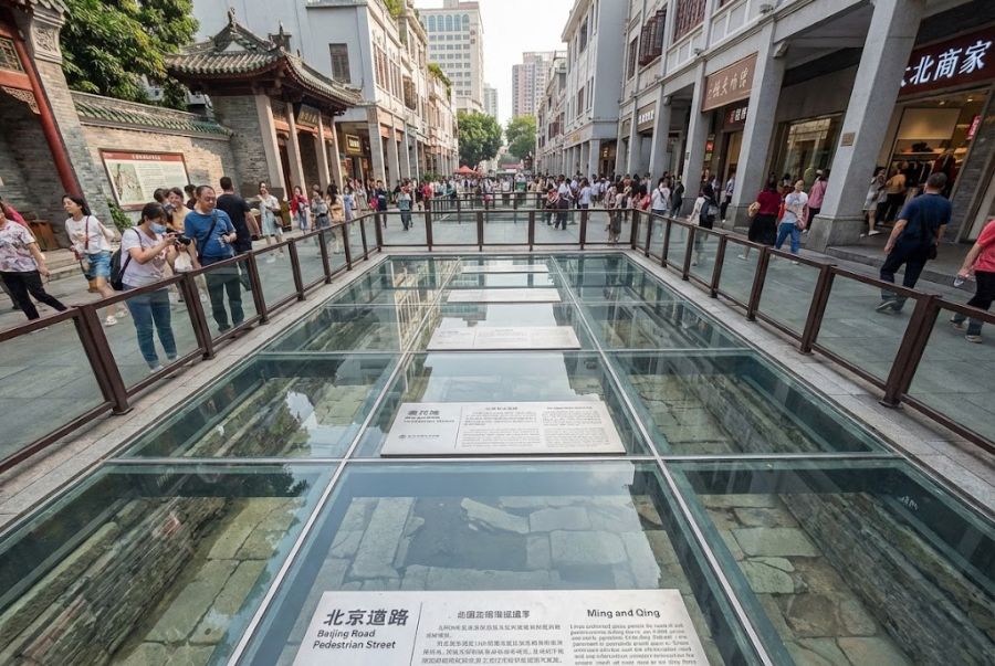 Tuyến phô đi bộ Bắc Kinh Lộ có chiều dài khoảng 1.200 mét