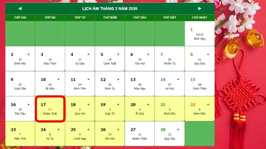  Phương án nghỉ Tết Âm lịch năm 2026 đang được đề xuất với thời gian 7 ngày liên tục