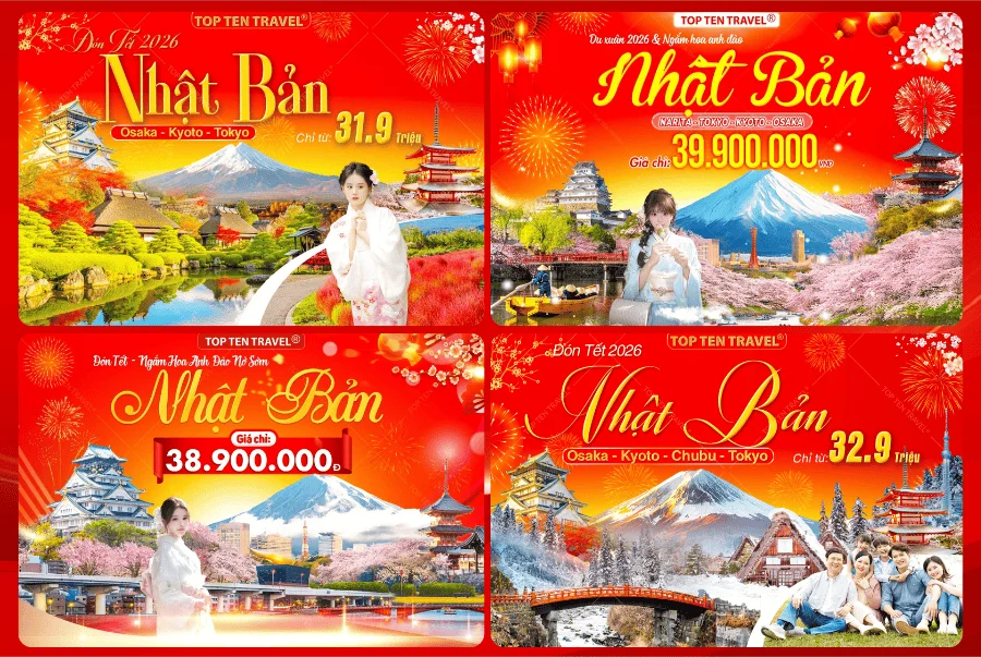 Danh sách các tour du lịch Nhật Bản giá tốt tại Top Ten Travel