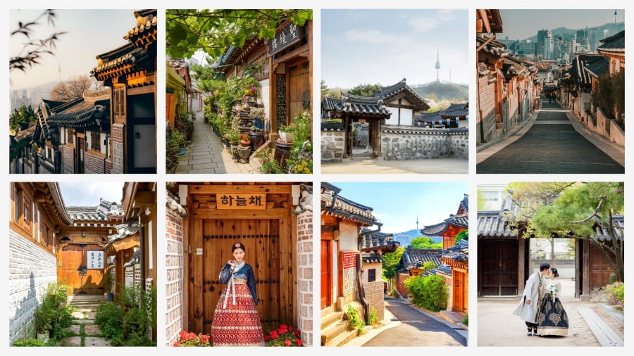 Du lịch Seoul còn là hành trình đến với các ngôi làng cổ Hàn Quốc tuyệt đẹp nhuốm màu thời gian