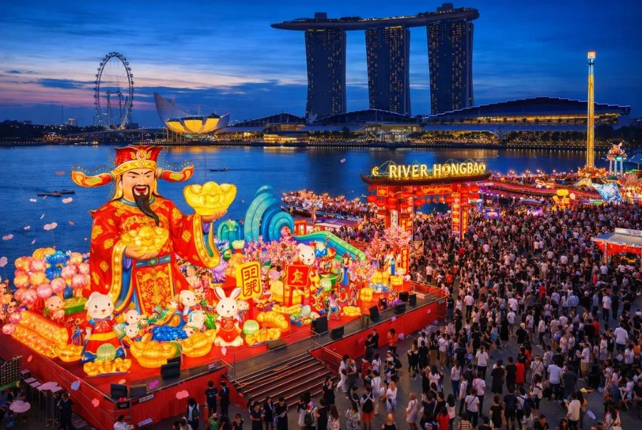 Quy mô hoành tráng của lễ hội River Hongbao