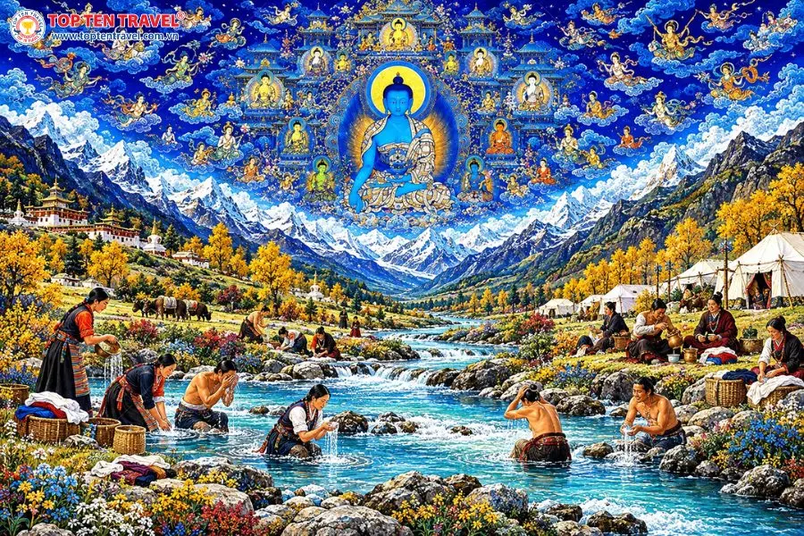 Lễ hội Tắm Tây Tạng trong không gian văn hóa Phật giáo truyền thống