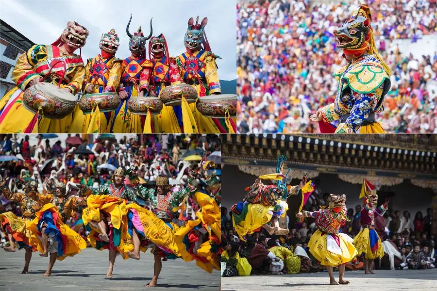 Các màn trình diễn múa mặt nạ độc đáo tại lễ hội Thimphu Tshechu