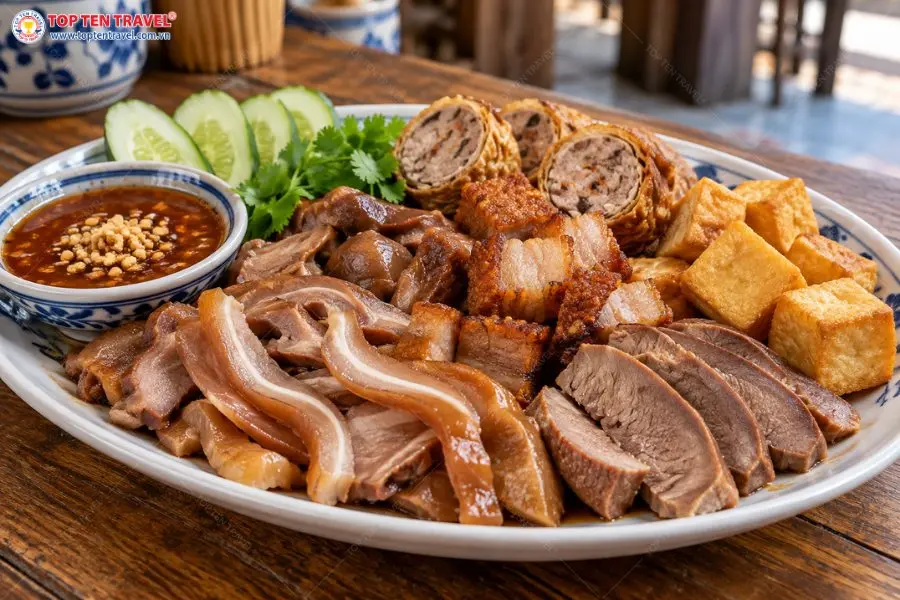 Một phần Lo Ba mang đến nhiều kết cấu và hương vị trong cùng một đĩa ăn.