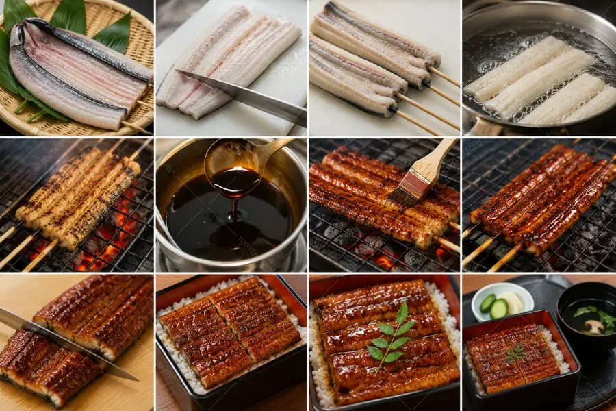 Từng miếng unagi mềm thơm mang đậm tinh thần ẩm thực Nhật Bản
