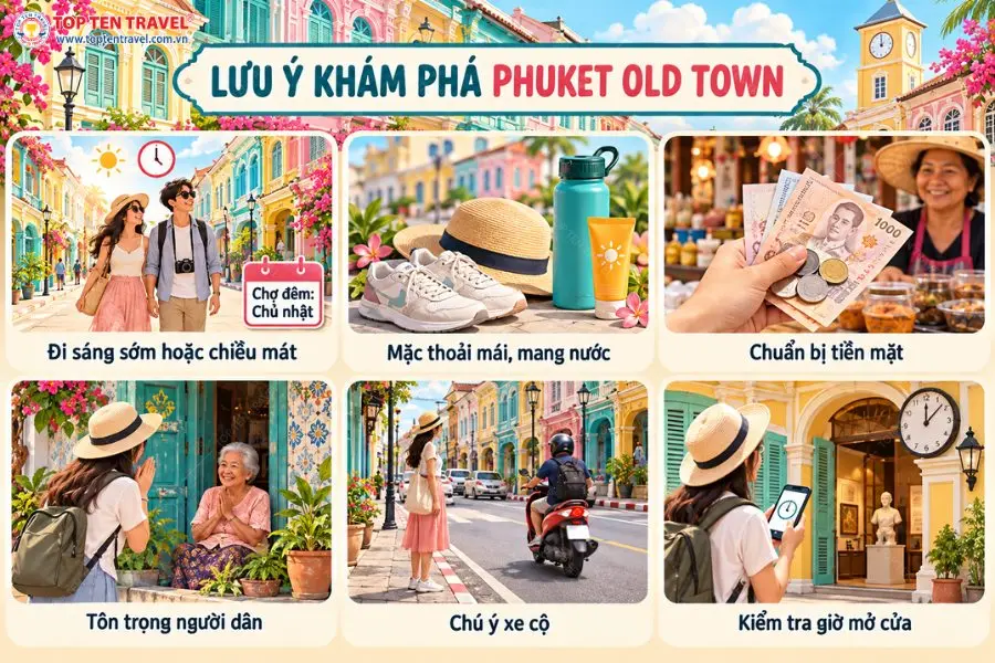 Những lưu ý giúp hành trình khám phá Phuket Old Town thuận tiện hơn