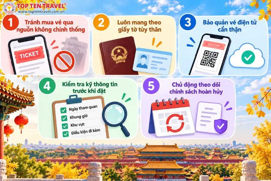 Một số lưu ý quan trọng khi mua vé tham quan Bắc Kinh