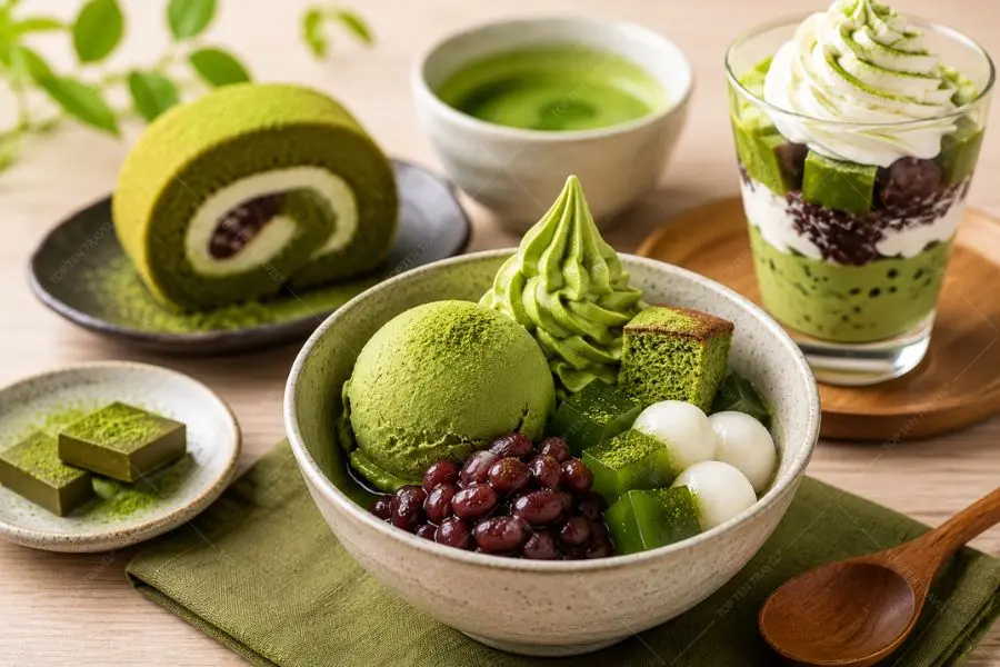 Matcha dessert là món tráng miệng được yêu thích trong mùa hè Nhật Bản