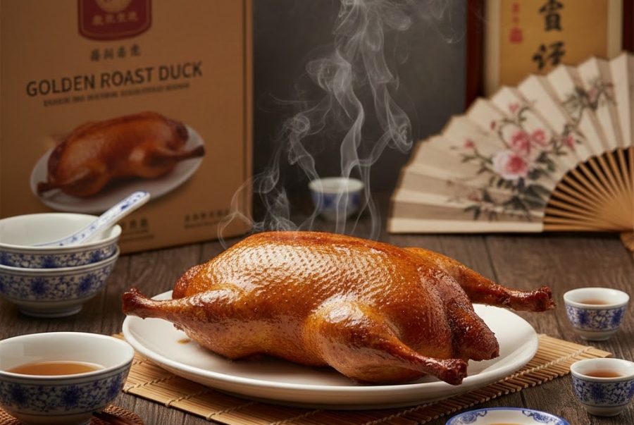 Vịt quay Bắc Kinh là đặc sản trứ danh gắn liền với ẩm thực hoàng gia xưa nên rất thích hợp mua về làm quà